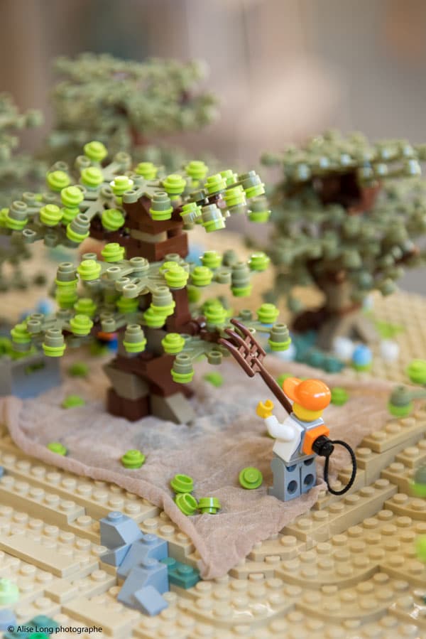 maisondeshuilesetolives, découvrir, les expositions, la maquette de moulin en Lego