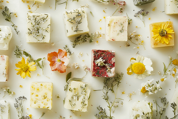 Atelier cosmétique savon huile d'olive et fleurs de printemps en avril à la Maison des Huiles d'olive et Olives de France